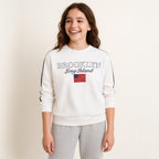 Brooklyn Graphic Sweatshirt “ Off White | 100% Cotton Fleece |