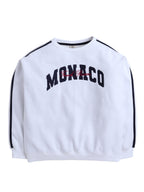Œmonaco” Ladies' Varsity Sweatshirt “ Off-White | 100% Cotton Fleece |