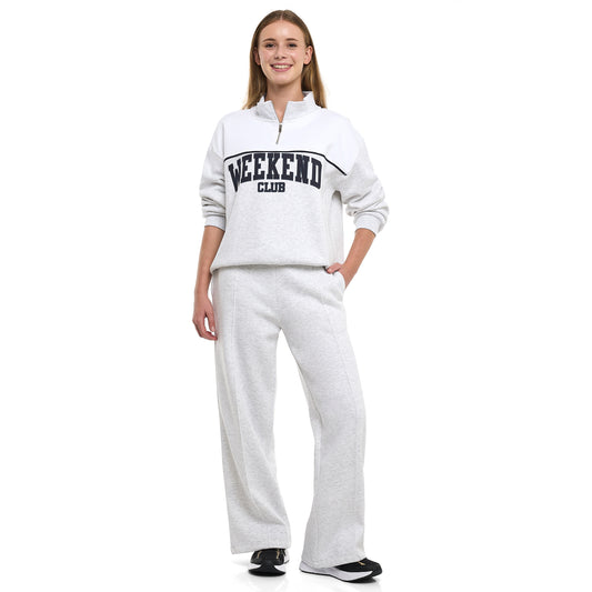 "Weekend Club" Grey  Pullover & Jogger Set