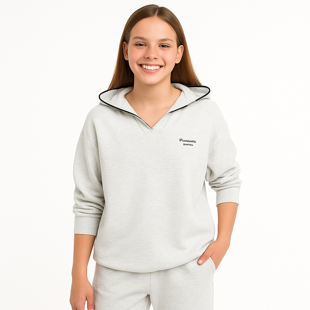 Girls’ Hoodie & Wide-Leg Pants Set