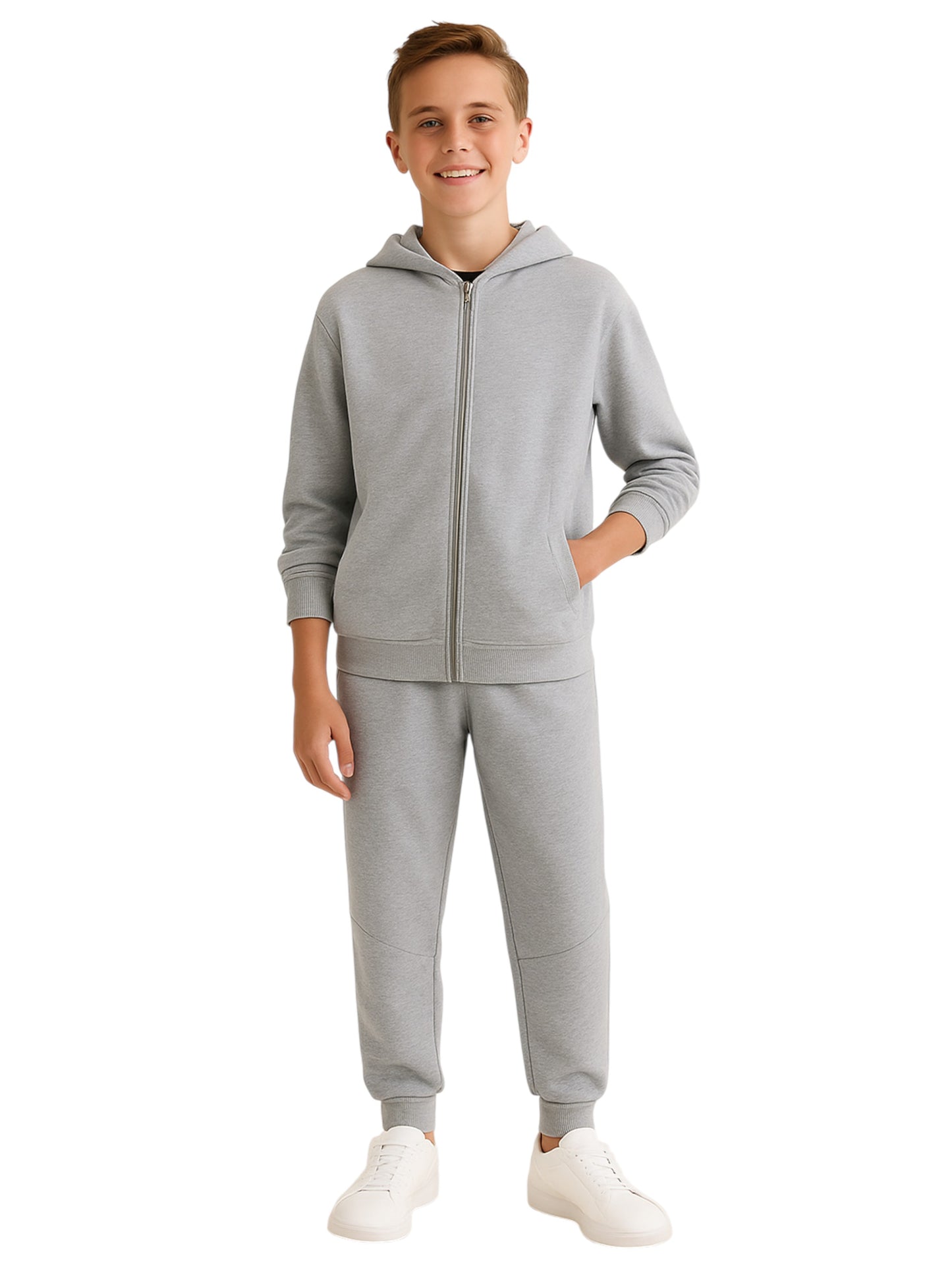 Boys Hoodie Set | Stylish Zip-Up & Joggers