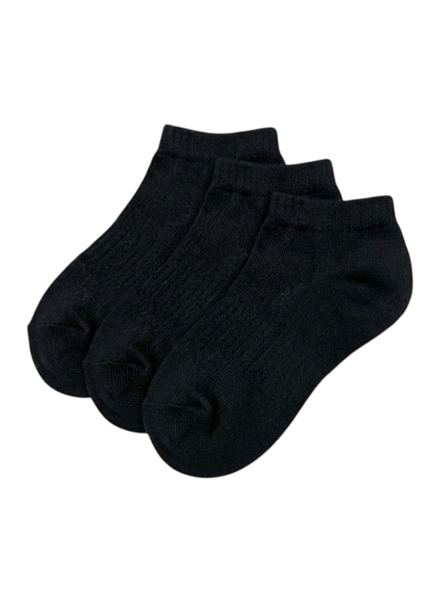 Black Cushioned Footbed Sports Trainers Socks 3 Pairs