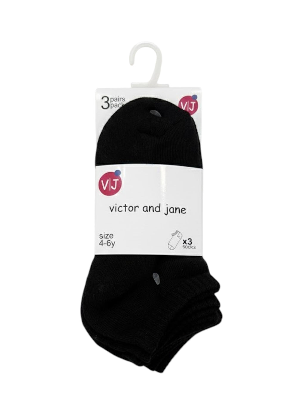 Black Cushioned Footbed Sports Trainers Socks 3 Pairs