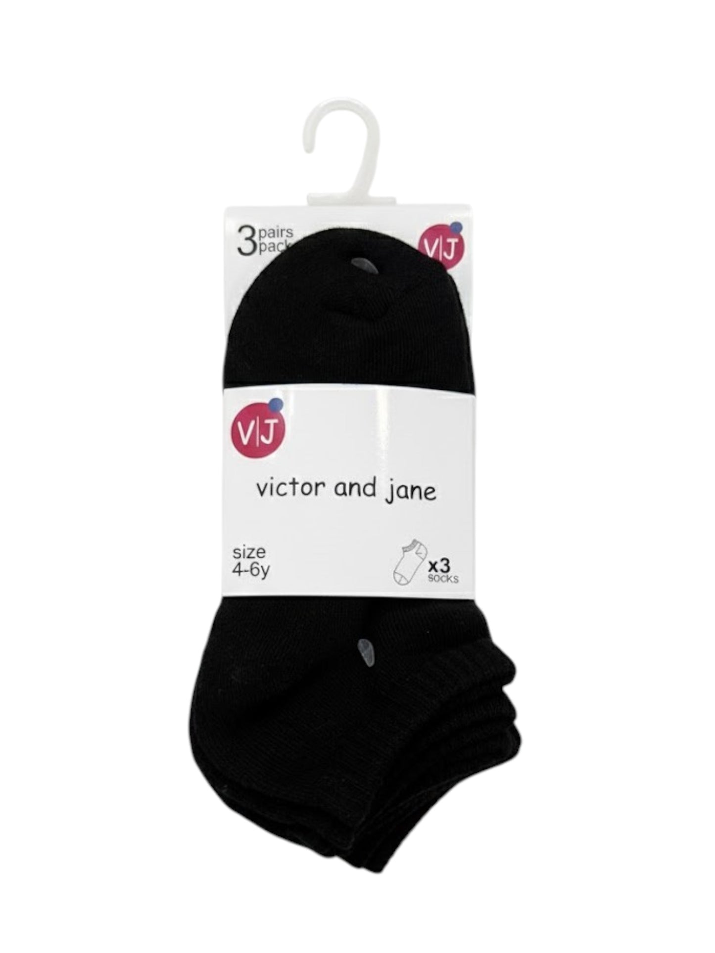 Black Cushioned Footbed Sports Trainers Socks 3 Pairs