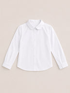 Girls Long Sleeve Collared Shirt- White
