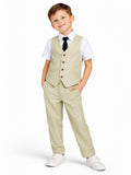 Neutral Waistcoat, Shirt, Trousers & Tie Set