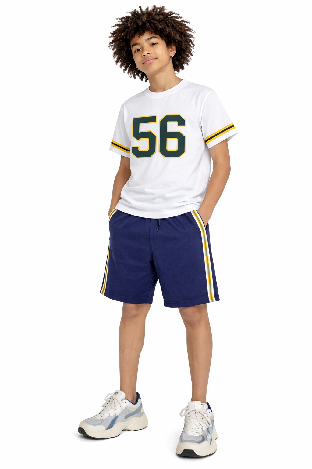Boys California 56 Jersey T-Shirt & Navy Shorts Set