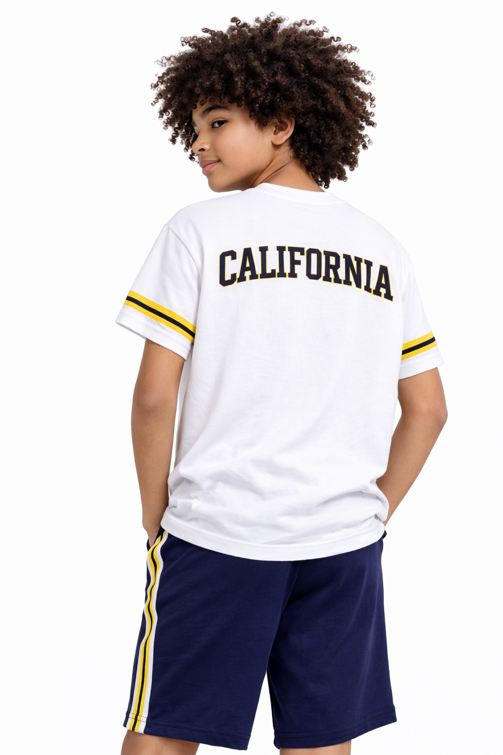 Boys California 56 Jersey T-Shirt & Navy Shorts Set