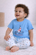 Infant Boys Œspirit” Print Cotton Pajama Set “ T-Shirt & Pajama Pants Nightwear