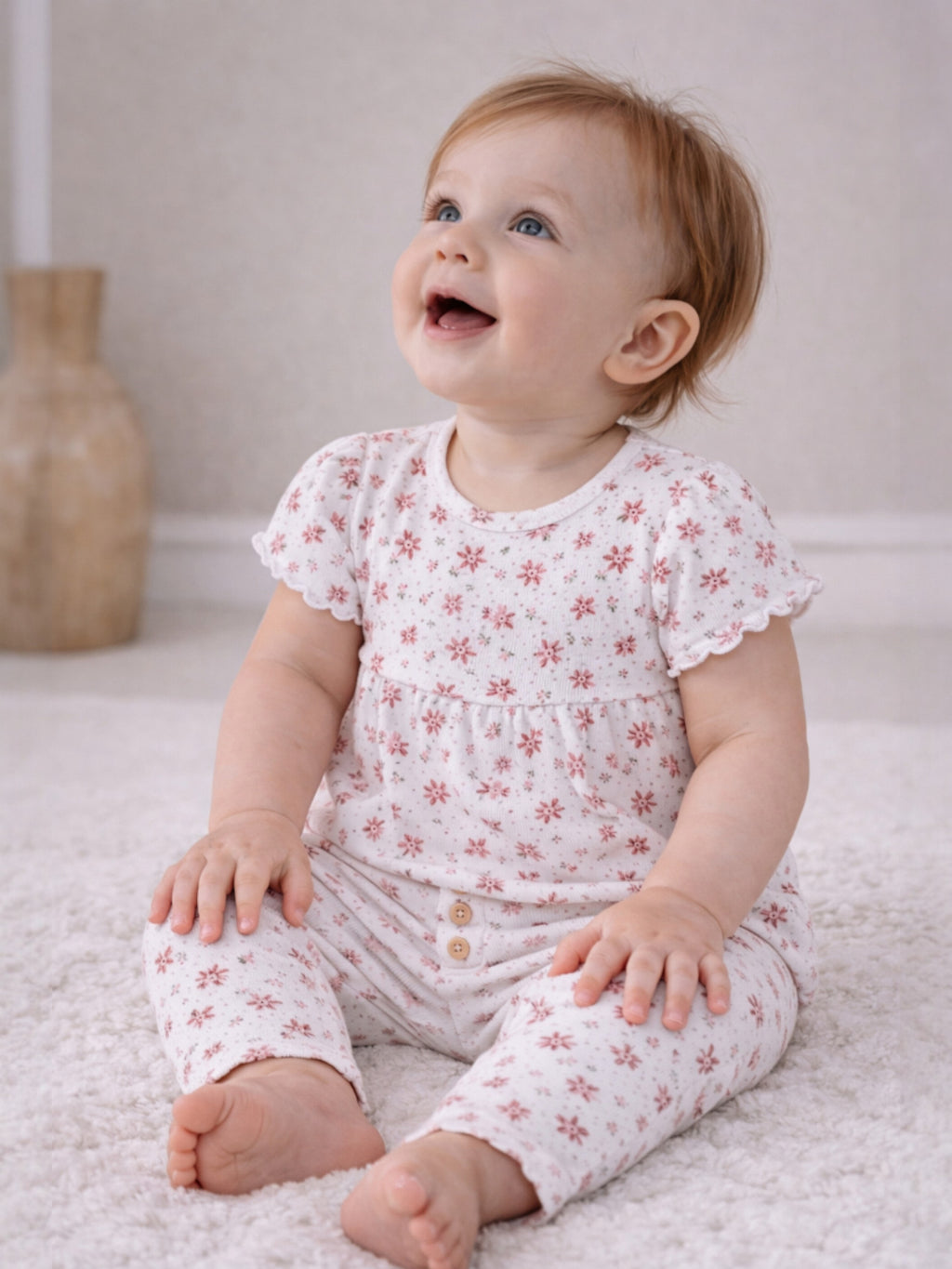 Infant Girls 2-Pack Rib T-Shirts & 2-Pack Rib Leggings Set