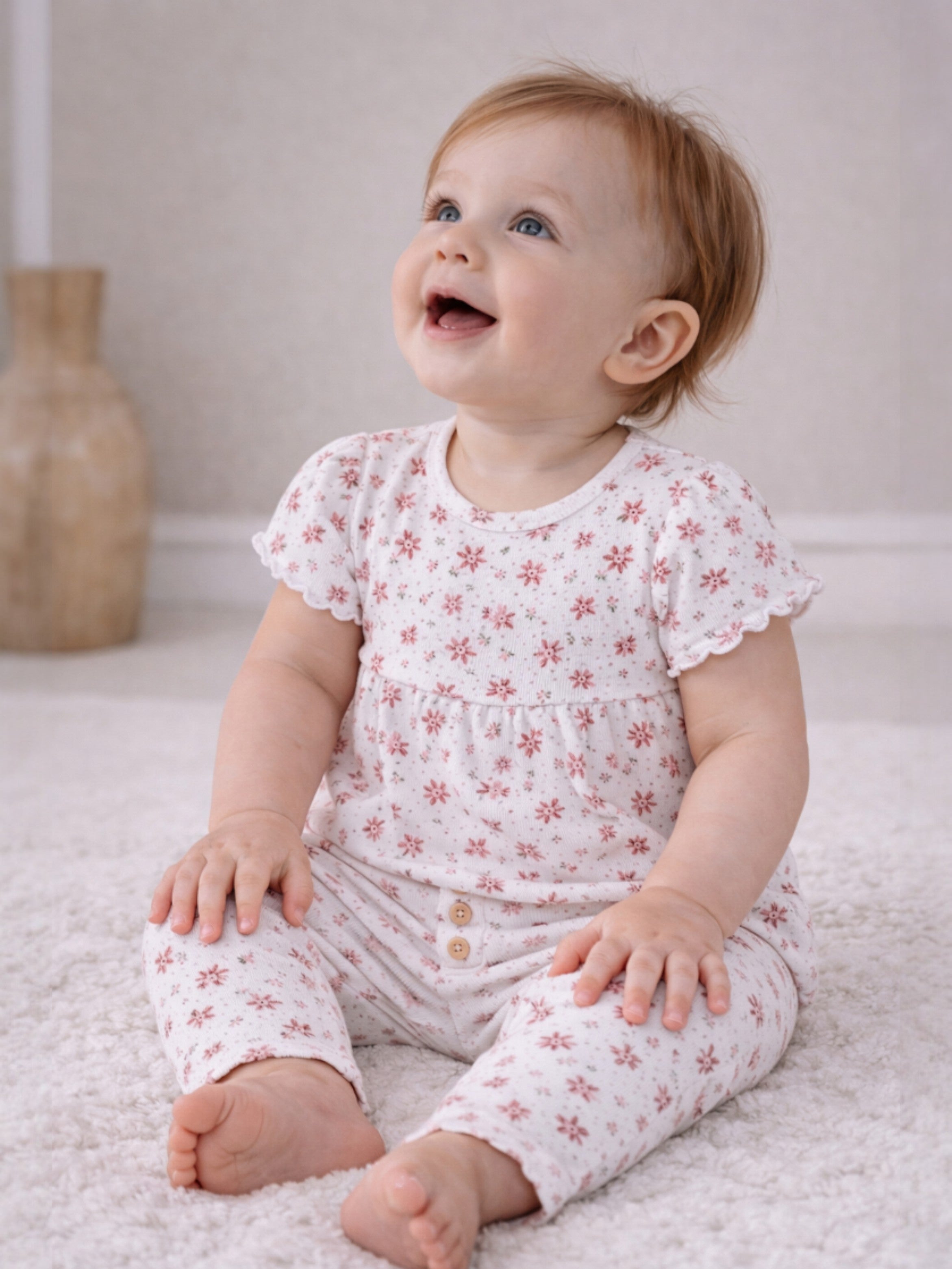 Infant Girls 2-Pack Rib T-Shirts & 2-Pack Rib Leggings Set