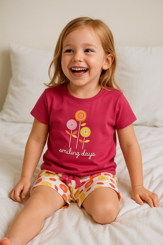 Victor and Jane - Printed T-shirt and Shorts Pyjama Set