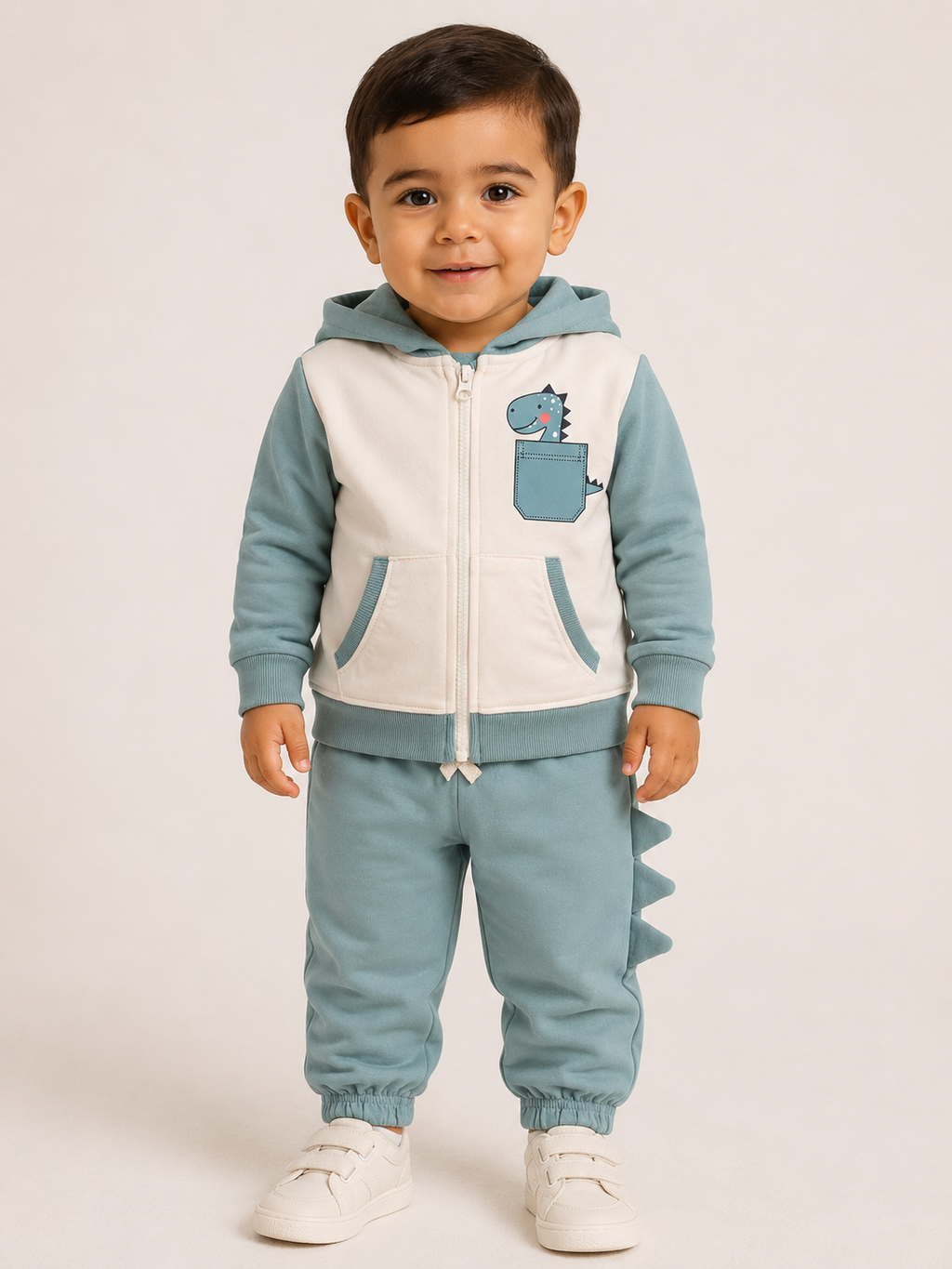 Baby Boys Dinosaur Full Zip Hoodie & Jogger Pants Set
