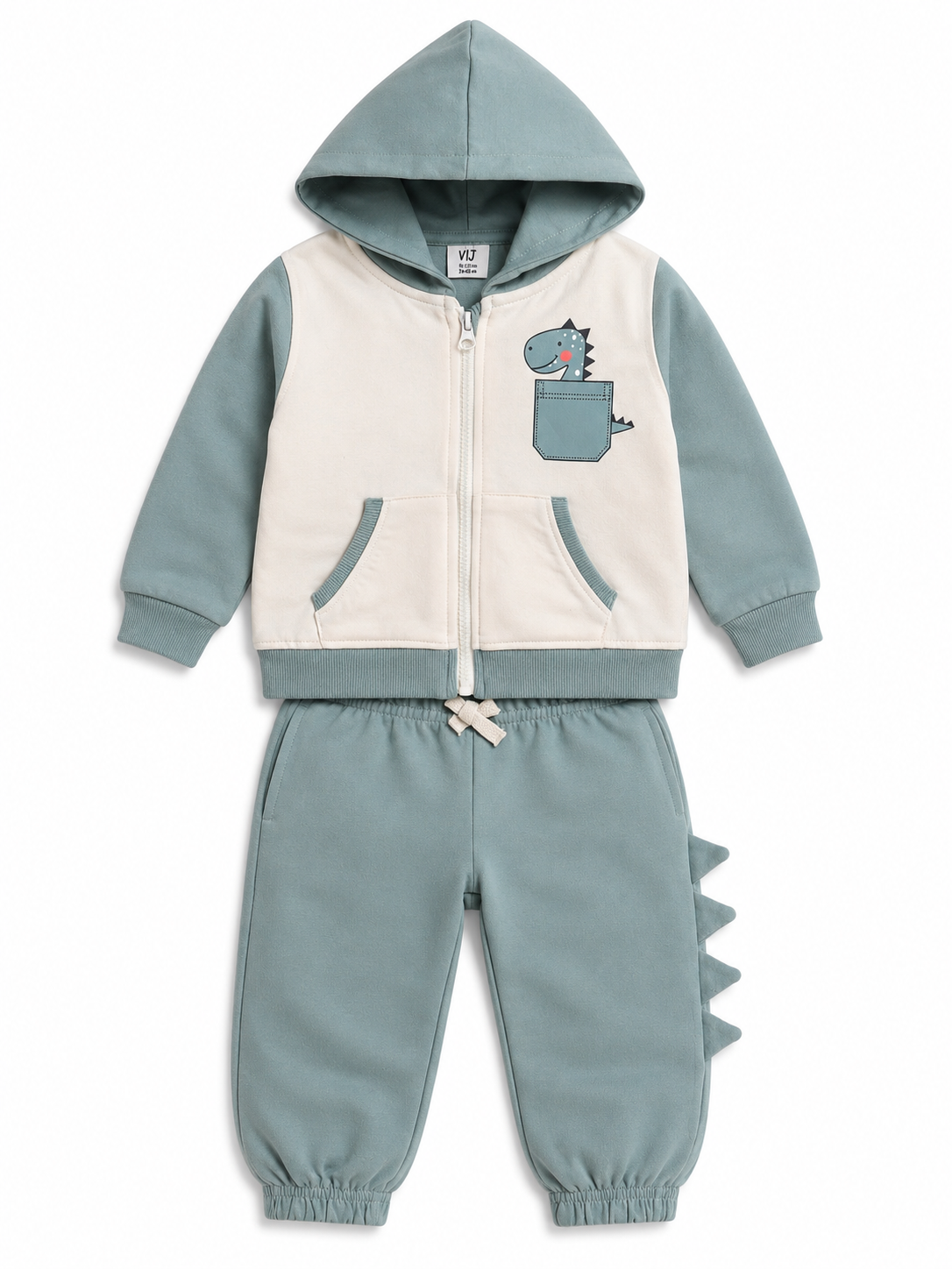 Baby Boys Dinosaur Full Zip Hoodie & Jogger Pants Set