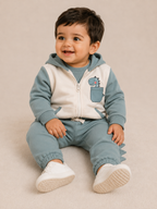Baby Boys Dinosaur Full Zip Hoodie & Jogger Pants Set