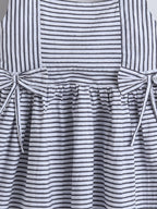 Girls’ Woven Striped Dress “ Bow Detail Sleeveless Dress