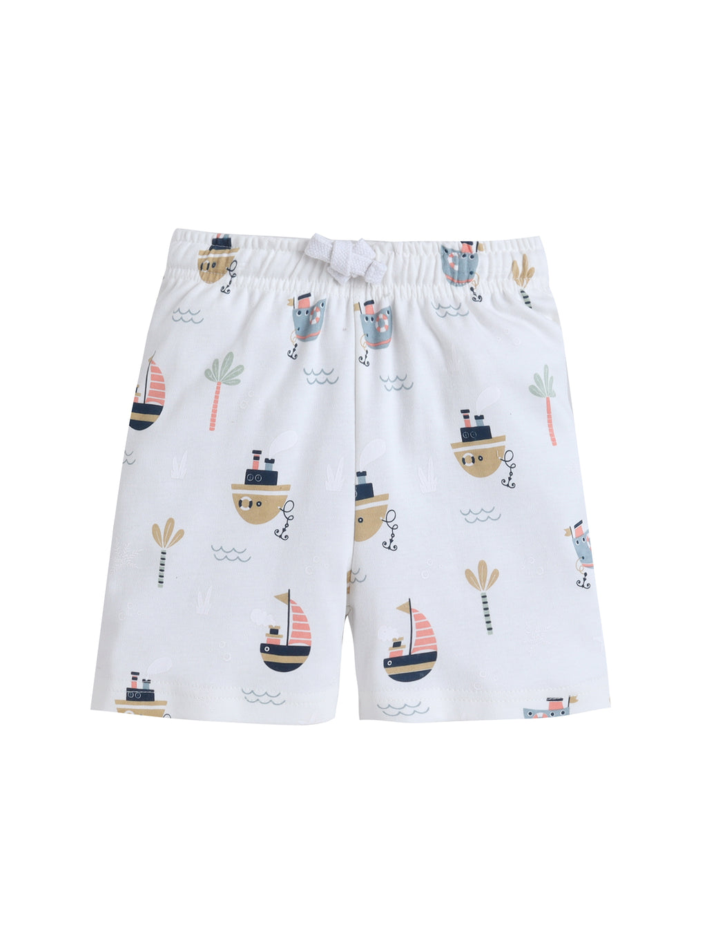 Infant Boys Œwater Adventure” Print Cotton Pajama Set “ T-Shirt & Shorts Nightwear