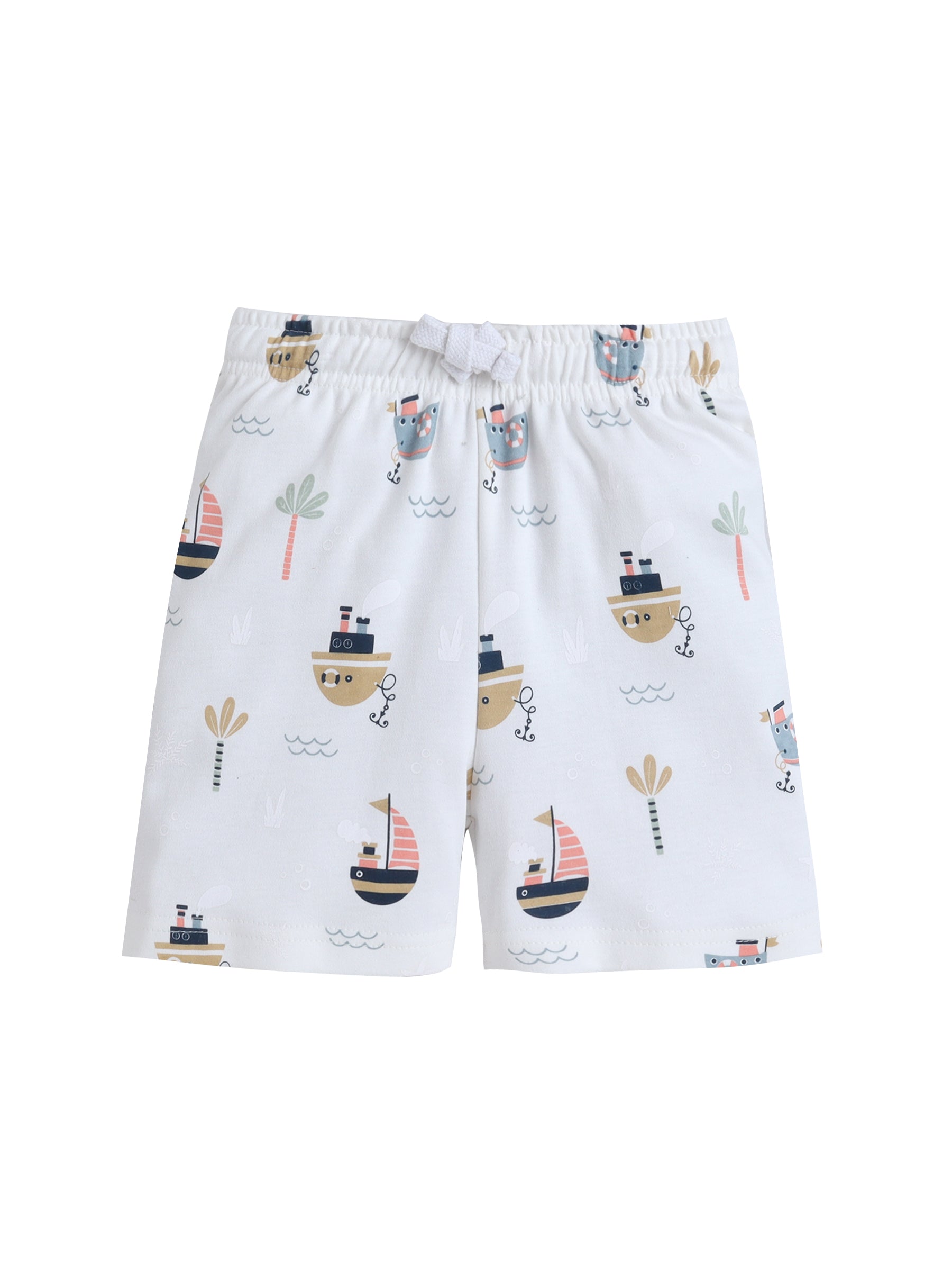 Infant Boys Œwater Adventure” Print Cotton Pajama Set “ T-Shirt & Shorts Nightwear