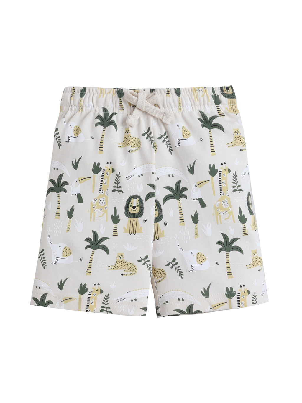 Infant Boys Safari Print Cotton Pajama Set “ Soft T-Shirt & Shorts Nightwear