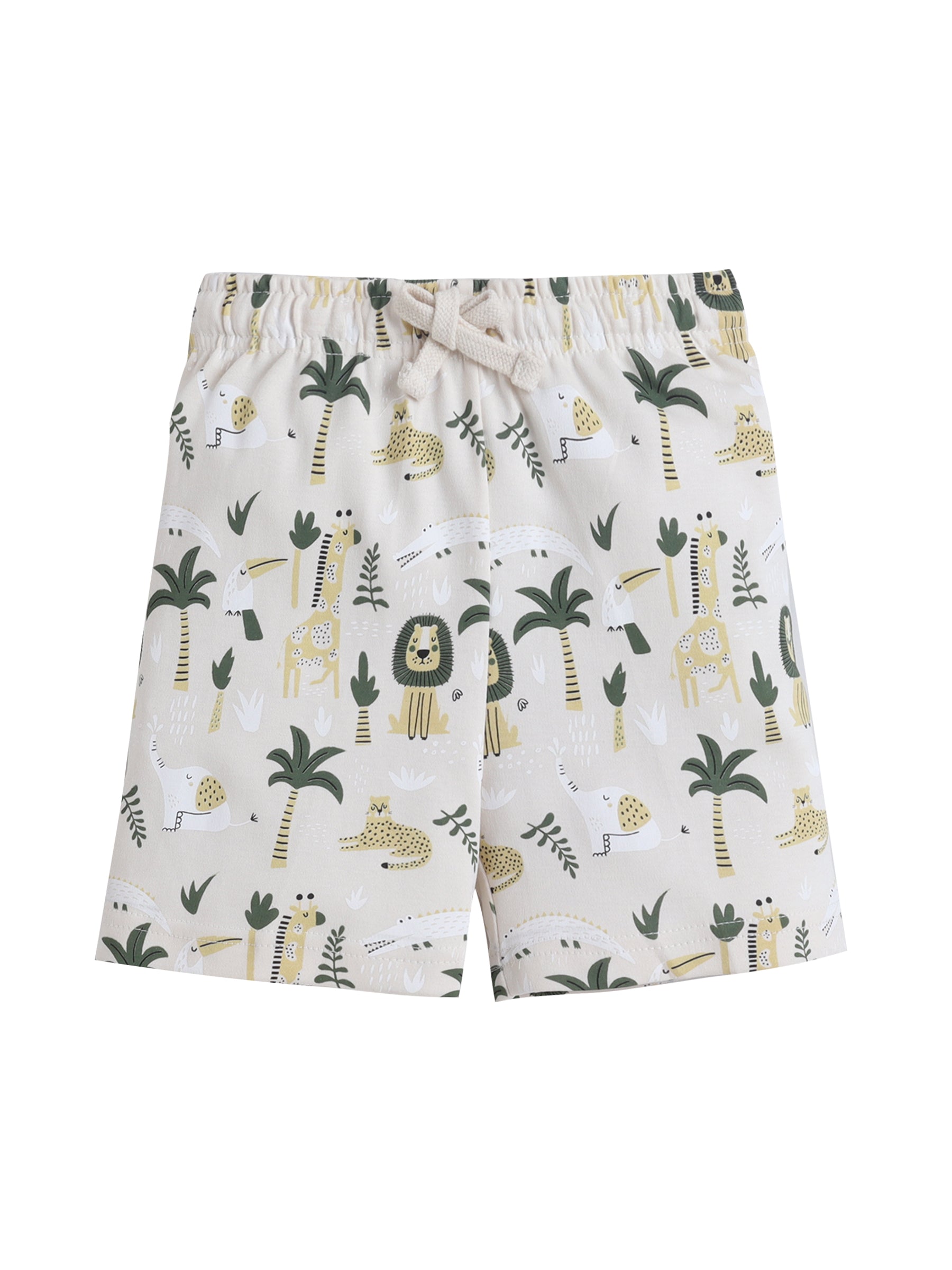 Infant Boys Safari Print Cotton Pajama Set “ Soft T-Shirt & Shorts Nightwear