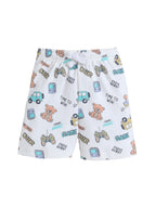 Infant Boys Vehicle Print Cotton Pajama Set “ Soft T-Shirt & Shorts Nightwear