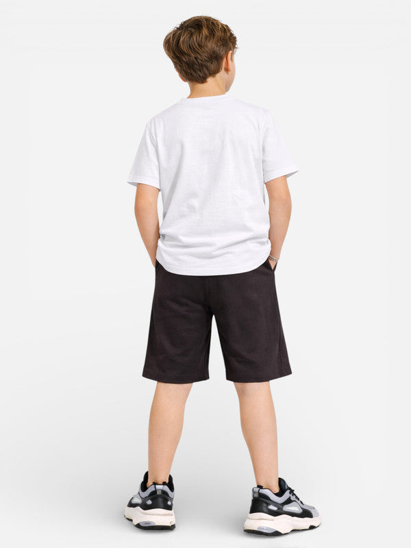 Boys Dinosaur Graphic T-Shirt & Black Shorts Set