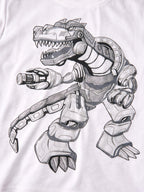 Boys Dinosaur Graphic T-Shirt & Black Shorts Set