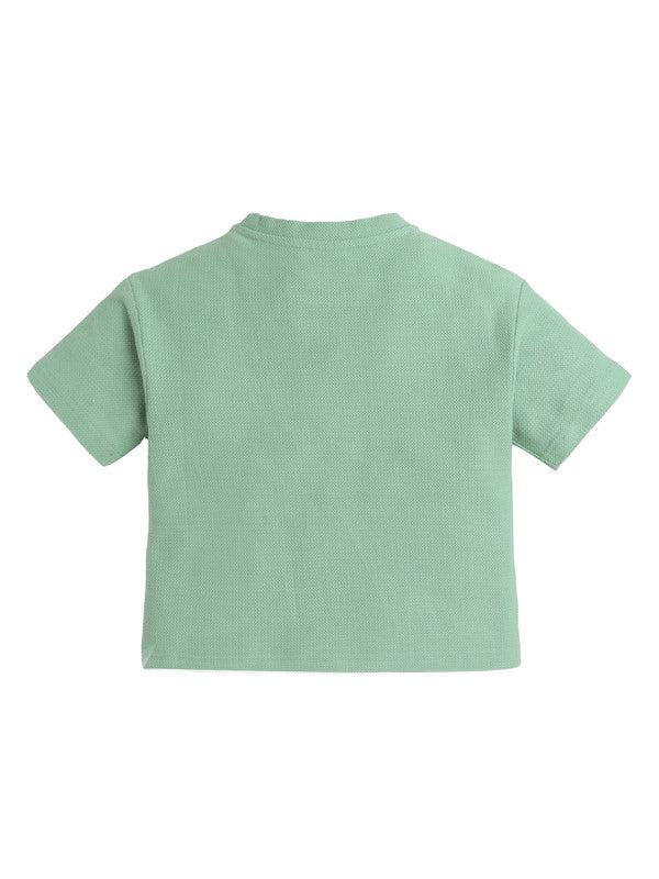 Junior Boys Cotton Tee - Mint Green