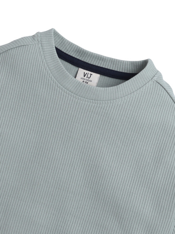 Victor & Jane Junior Boys Taupe Motivational Cotton T-Shirt