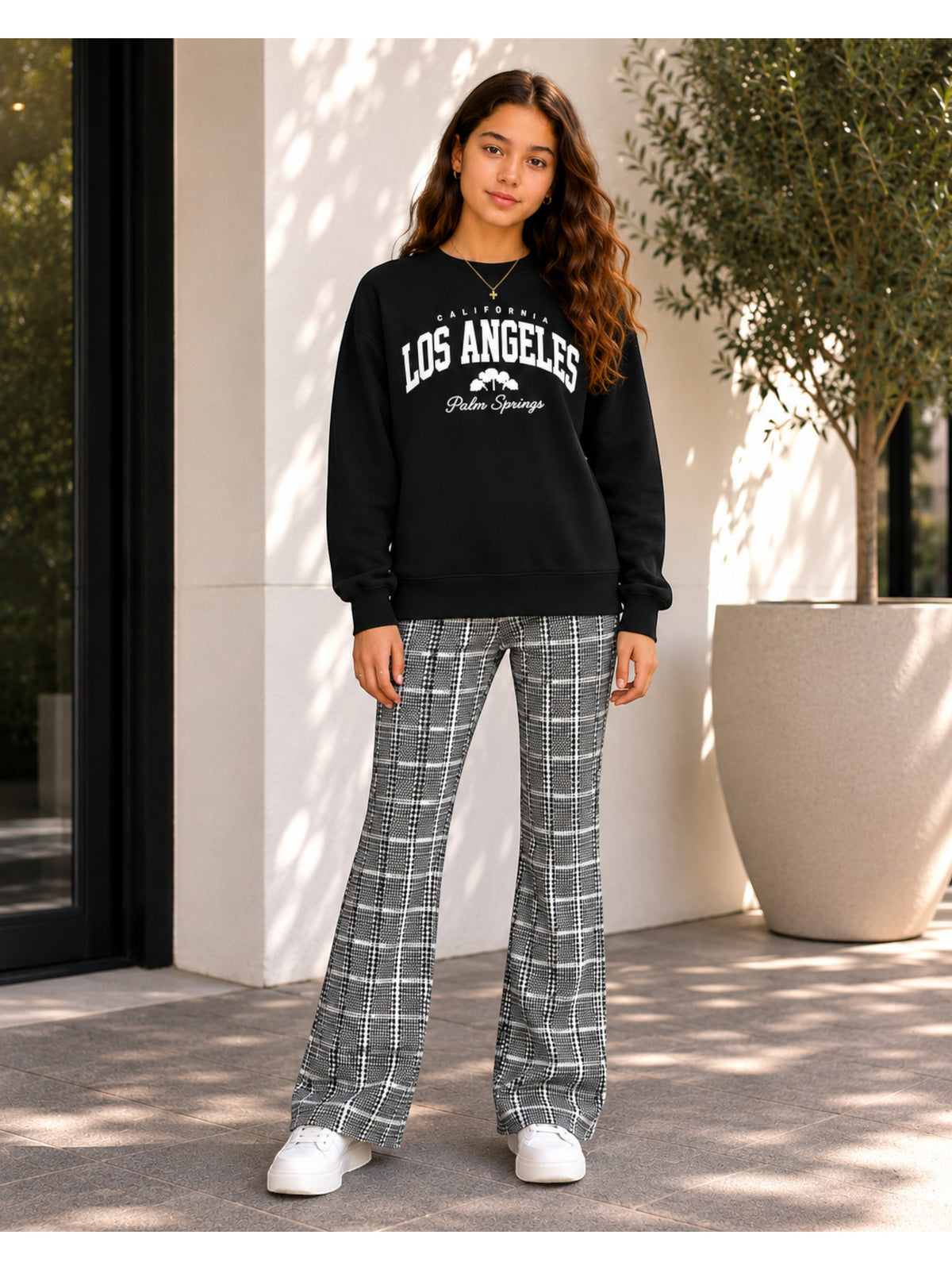 Girls Pants Checkered