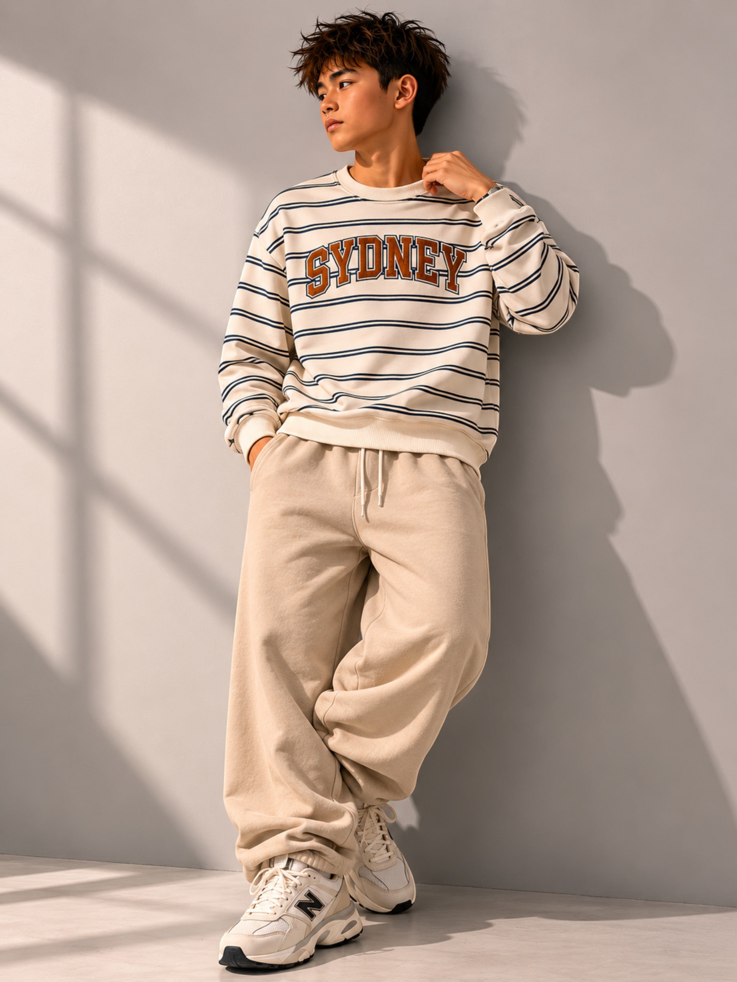 Boys Striped “Sydney” Long Sleeve sweatshirt