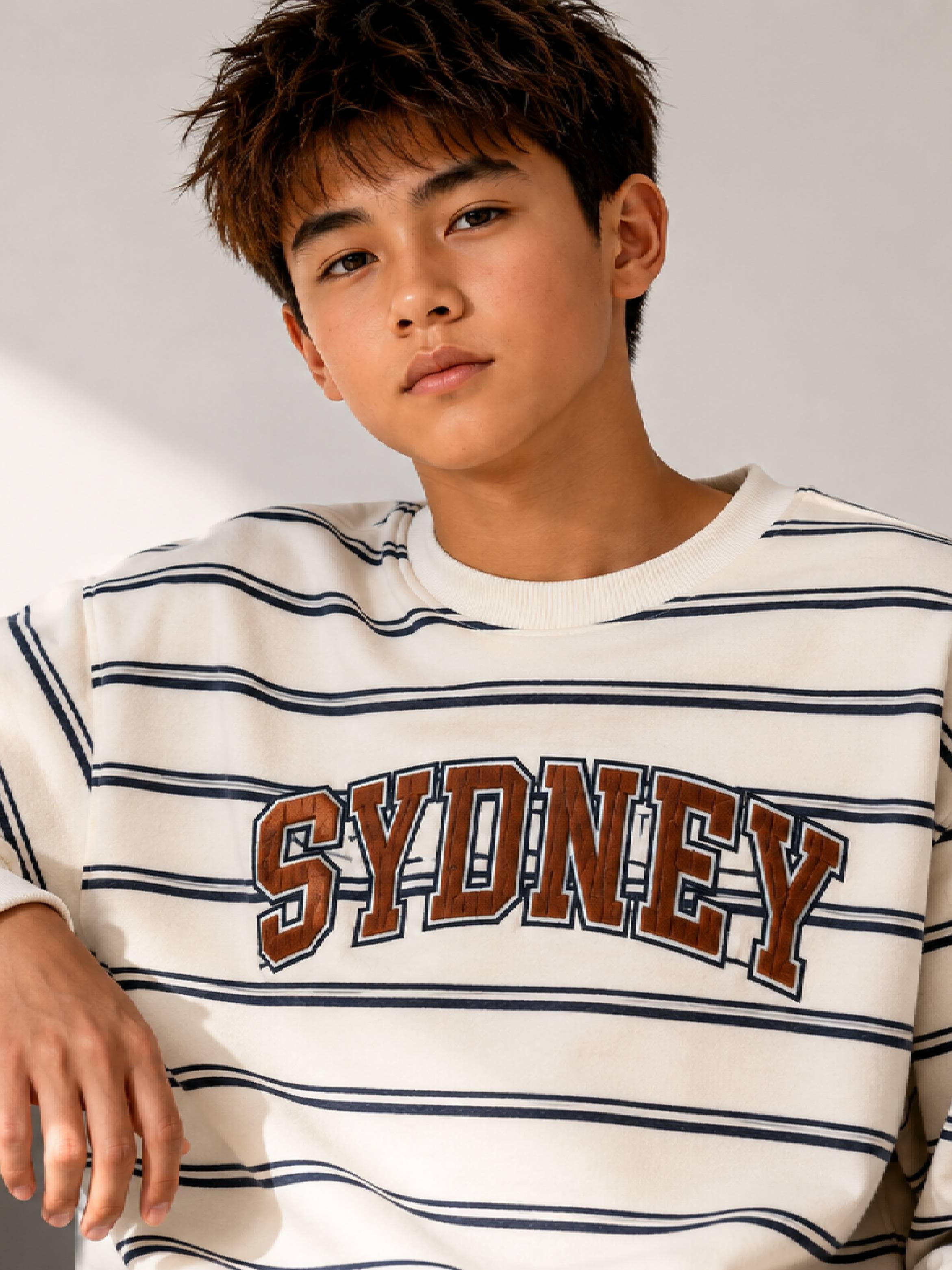 Boys Striped “Sydney” Long Sleeve sweatshirt