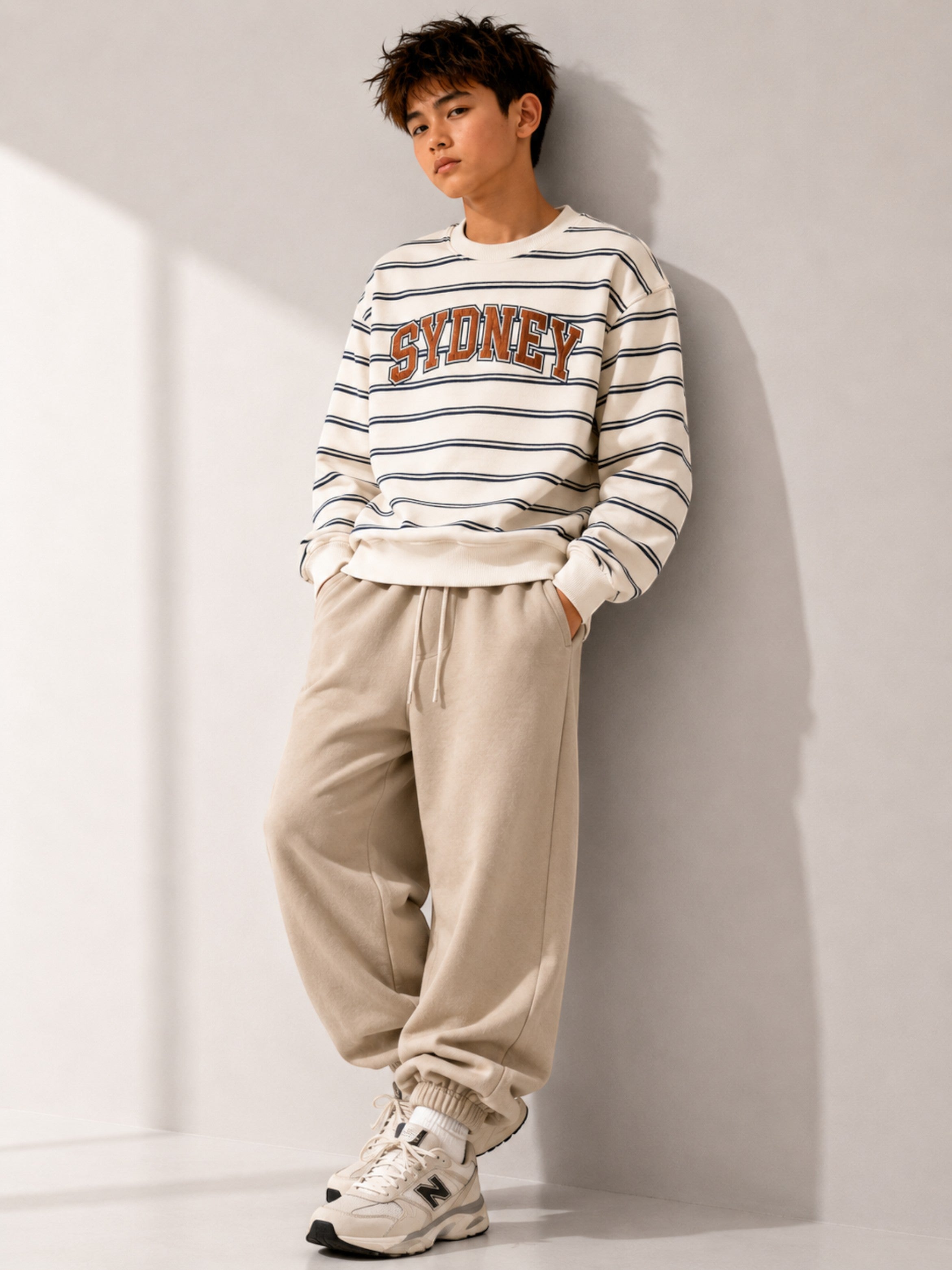 Boys Striped “Sydney” Long Sleeve sweatshirt