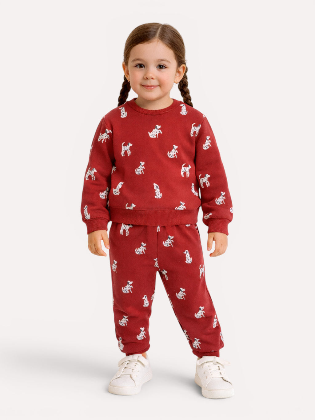Girls Print Sweatshirt Jogger Set