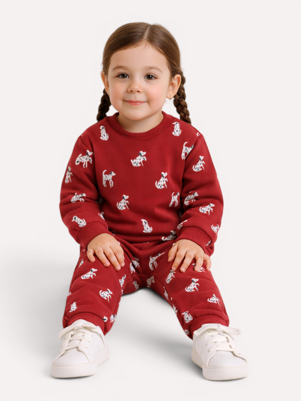 Girls Print Sweatshirt Jogger Set
