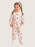 Girls Floral Sweatshirt Jogger Set