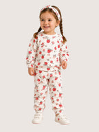 Girls Floral Sweatshirt Jogger Set