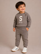 Boys Print Sweatshirt Set