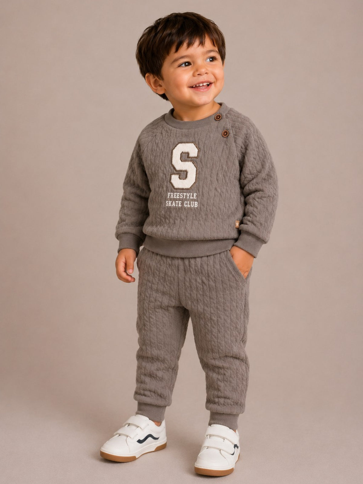 Boys Print Sweatshirt Set
