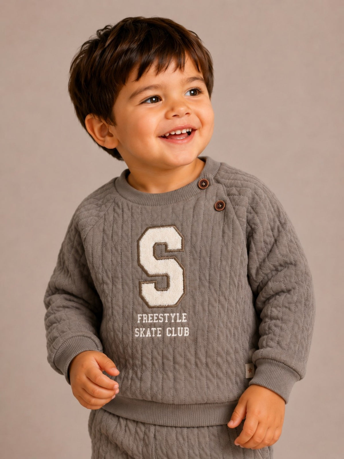 Boys Print Sweatshirt Set
