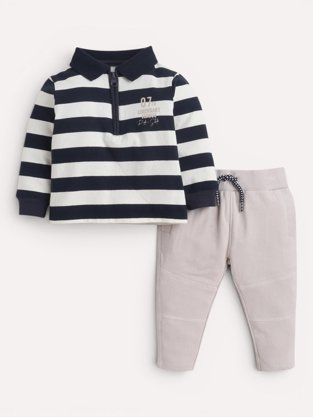 Boys Striped Jogger Pants Set