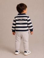 Boys Striped Jogger Pants Set