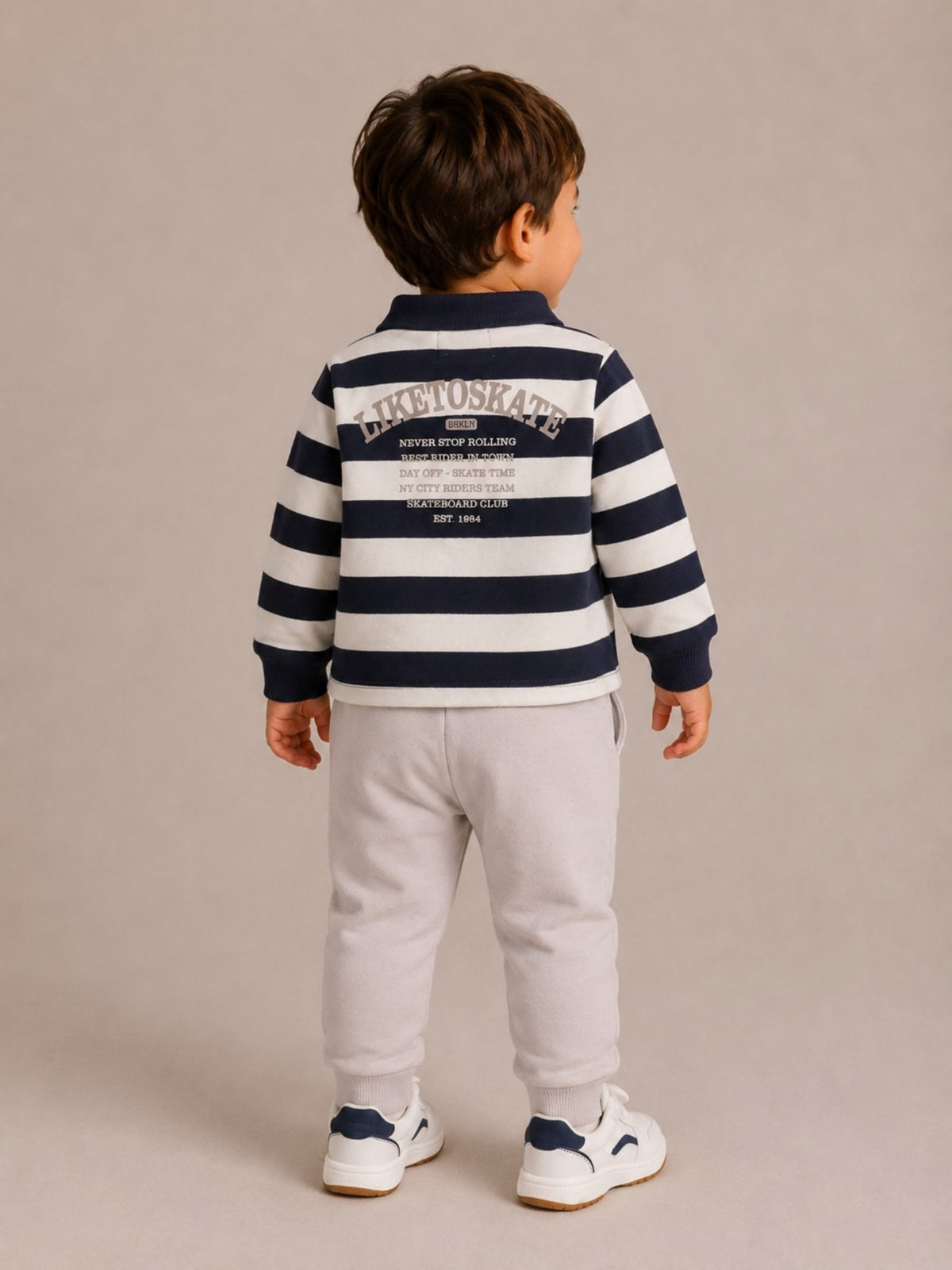 Boys Striped Jogger Pants Set