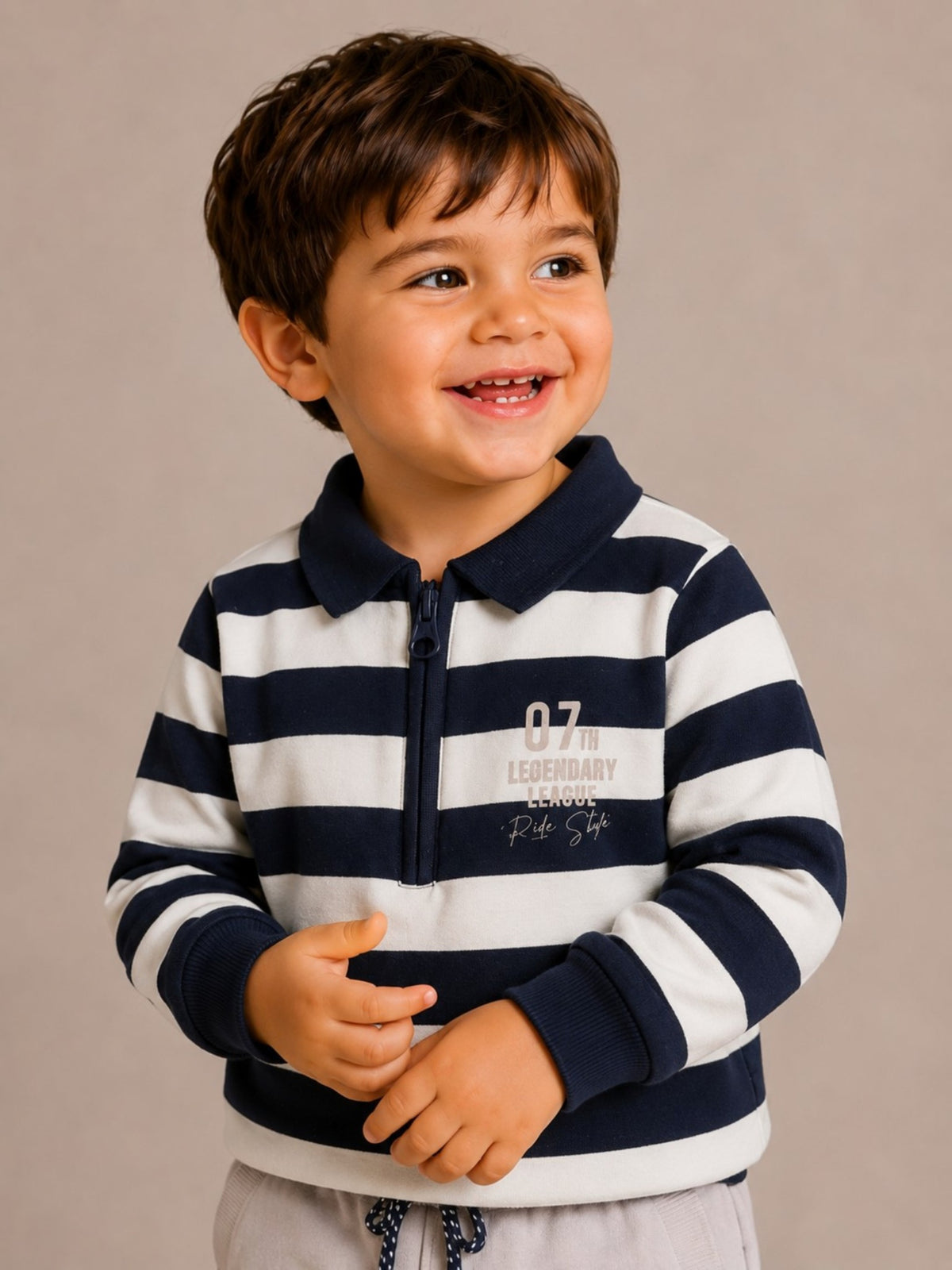 Boys Striped Jogger Pants Set