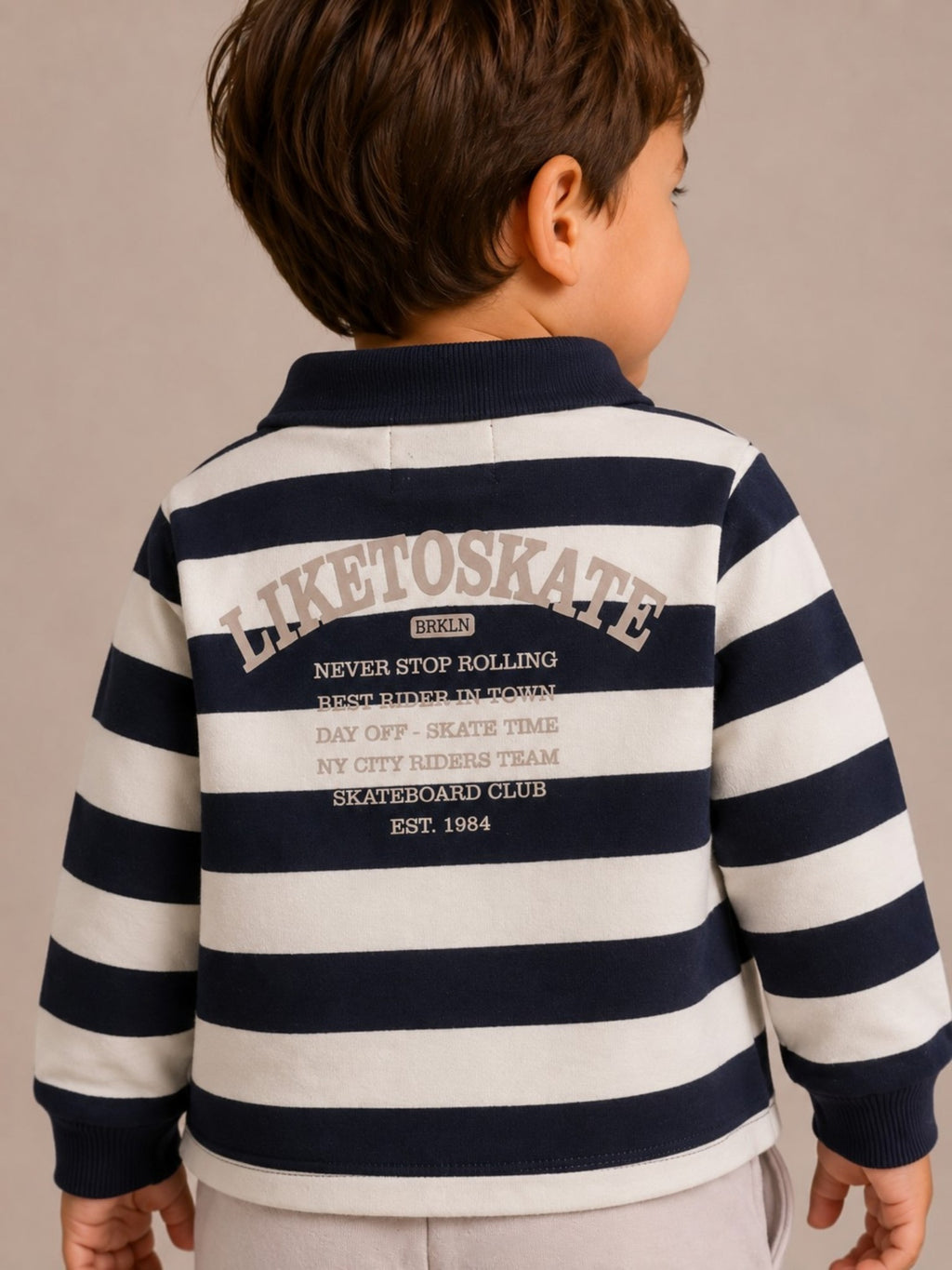 Boys Striped Jogger Pants Set