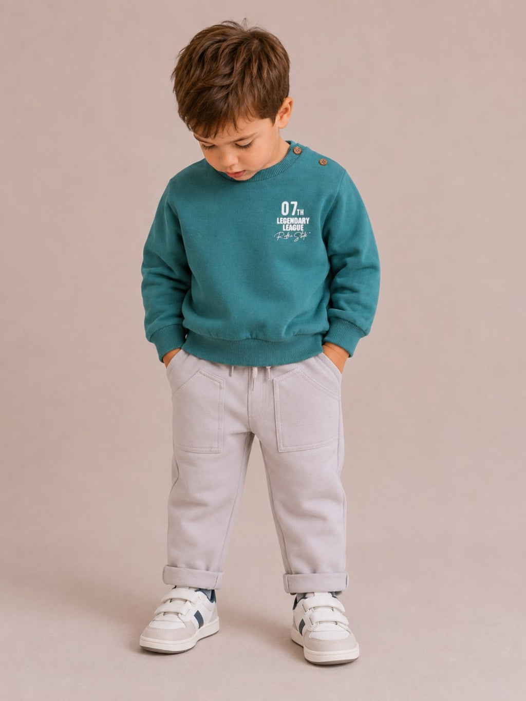 Boys 2Pc Print Sweatshirt Set