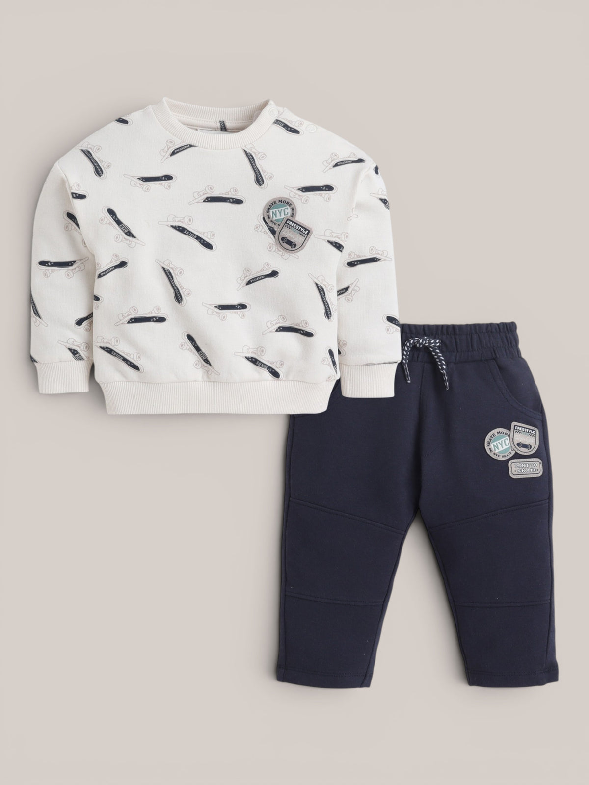 Boys 2Pc Print Sweatshirt Set