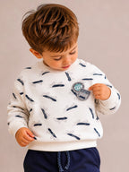 Boys 2Pc Print Sweatshirt Set