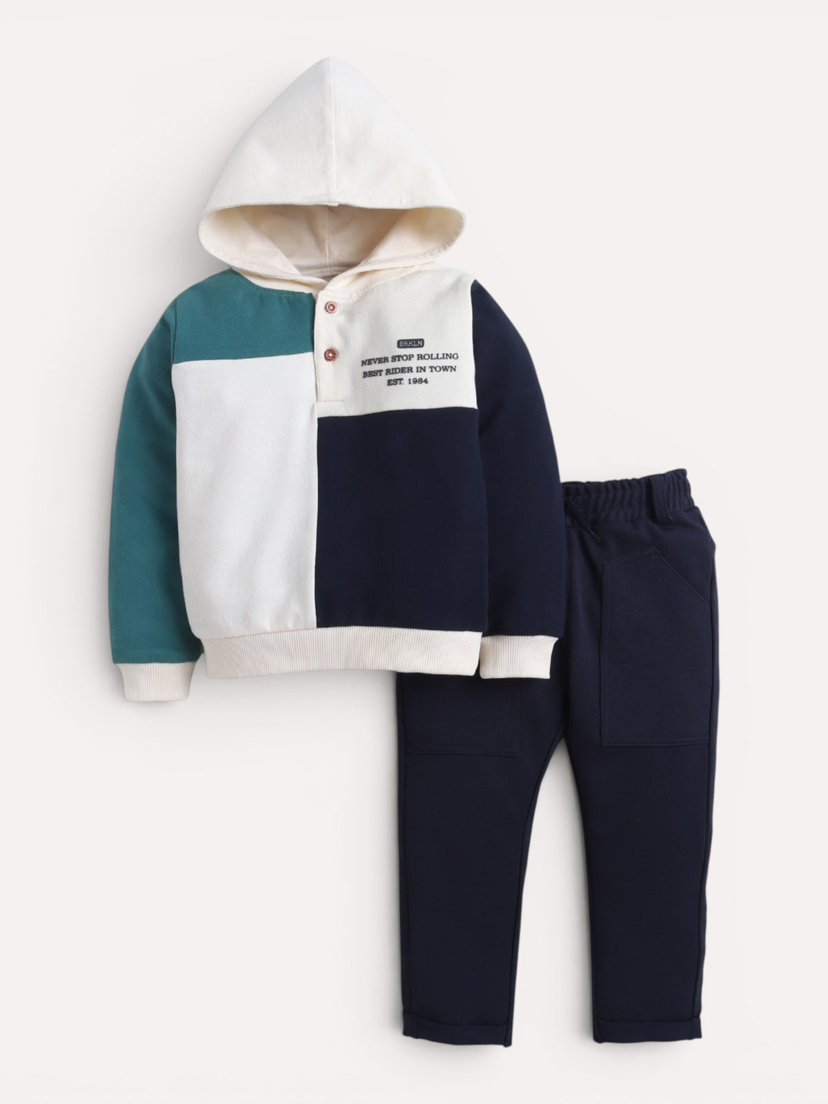 Boys Print Hoodie Jogger Set