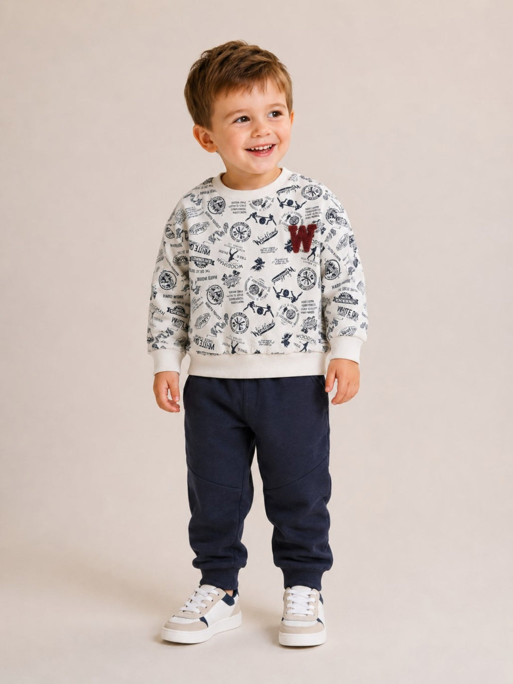 Boys 2Pc Print Sweatshirt Set